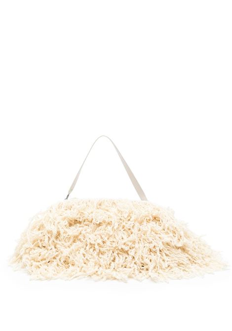Borsa a mano con frange in beige Philosophy di lorenzo serafini - donna